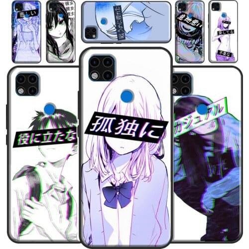 SAD JAPANESE ANIME AESTHETIC Case For Xiaomi Redmi Note 10 Note 9 Note 8 Pro 8T 9S Cover For Redmi 9T 9 9A 9C K40 7A 8A