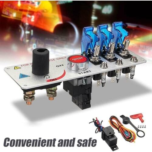 DC 12V 30A Engine Start Push Switch Racing Car Auto LED Toggle Ignition Switch Panel Engine Start Push Set with Screws