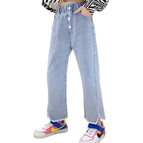Girls Jeans Ripped Childrens Jeans Girl Spring Autumn Childrens Jeans Casual Style Childrens Jeans Clothes 6 8 10 12 14