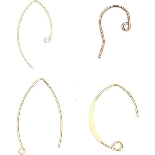 Beadsnice Gold Filled V Shape Ear Wires French Earring Hooks Earring Component Findings 39961