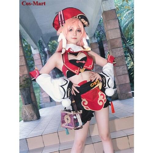 Hot Game Genshin Impact YanFei Cosplay Costume Full Set Fashion Cute Combat Uniform Activity Party Role Play Clothing XS-XL