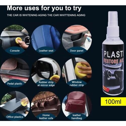 Hot 100ML renovador de plasticos para automovil Retreading Agent Renewed Plastic Restore Maintenance Agent Wholesale/CSV