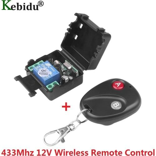 KEBIDU Wireless Remote Control Switch 433Mhz DC 12V RF Telecomando Transmitter Receiver for Anti-theft Alarm System