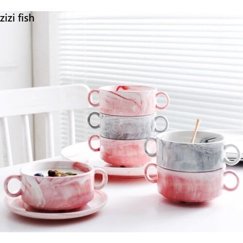 Ceramic Breakfast Bowl with Ear Soup Bowl, Porridge Bowl, Dessert Bowl. Birds Nest Bowl Ceramic Bowl