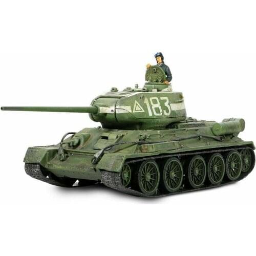 1/32 WWII Former Soviet Union T34 Tank Battle Of Berlin Military Weapon Model, Old City Painting, Collectible Limited Toys