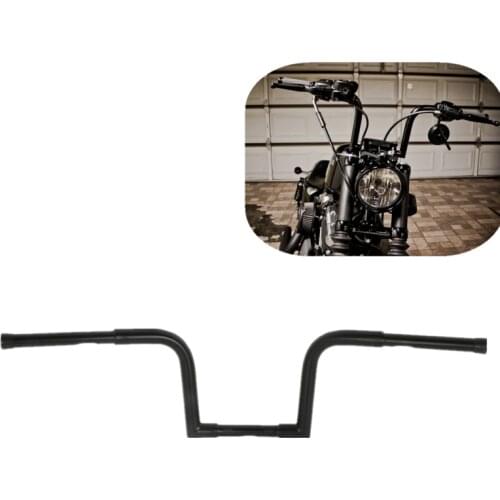 Motorcycle Ape Hangers Bars FAT 1-1/4" 10" Rise Handlebars For Harley Custom Sportster XL883 1200 FLST FXST