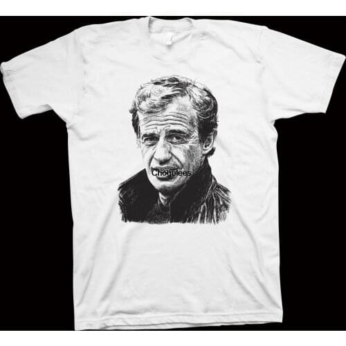 Jean Paul Belmondo Mens T-Shirt Bout De Souffle Pierrot Le Fou Paris Cinema Film Top Tee Cotton Humor Men Crewneck Tee Shirts