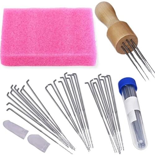 LMDZ 30Pcs Felting Needle Kit Wool Felting Supplies With Foam Pad Handmade Felt Needle Set Felting Fabric Materials Handcraft