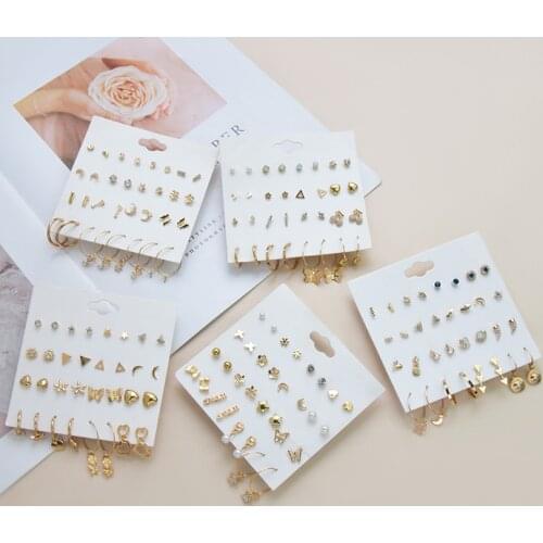 Small Earring Set for Women Butterfly Stud Earrings Brincos 2021 Piercing Tragus Oorbellen Aretes De Mujer Jewelry Accessories