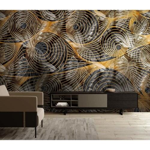 Custom wallpaper tropical plants light luxury abstract lines background wall size can be customized wallpaper mural 3d wall for
