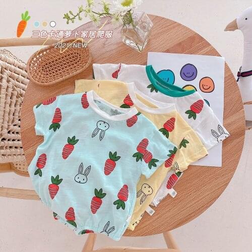 New Arrival Baby Unisex Carrot Pattern Romper