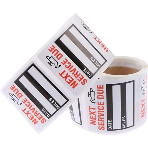 New 100pcs/roll Oil Change/Service Reminder Stickers For Car Goods Window Sticker Adhesive Labels Car Sticker