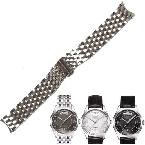 WENTULA watchband for TISSOT T-ONE AUTOMATIC T038430A stainless steel solid band watch bands man