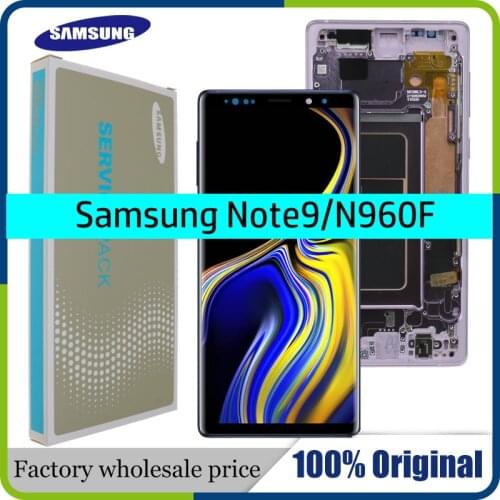 ORIGINAL SUPER AMOLED 6.4'' LCD with frame for SAMSUNG GALAXY Note 9 Note9 N960D N960F Display Touch Screen Digitizer Assembly