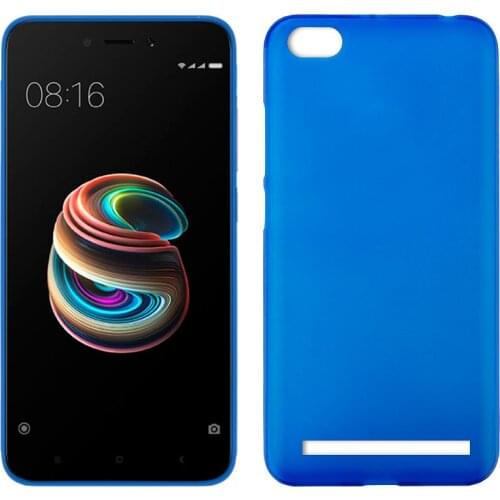 Silicone case Xiaomi Redmi 5A (Blue, soft, shockproof, dirt resistant)