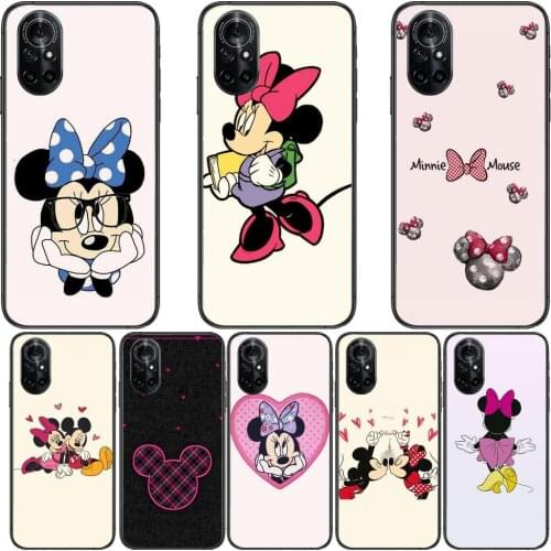 Sports Minnie Mouse Clear Phone Case For Huawei Honor 20 10 9 8A 7 5T X Pro Lite 5G Black Etui Coque Hoesjes Comic Fash design