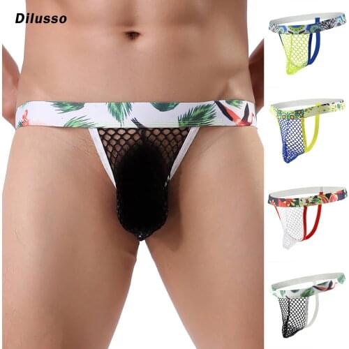 2021 New Quick Dry Cotton Gay Sexy Underwear Mens Underwear Mesh Erotic Panties Breathable Briefs Sexy Underpants Thong