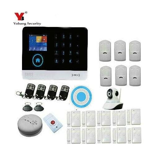 Yobang Security Smart WIFI Burglar Alarm For Home Security GSM Alarm System Android For IOS APP Control Voice Prompt RFID Alarm
