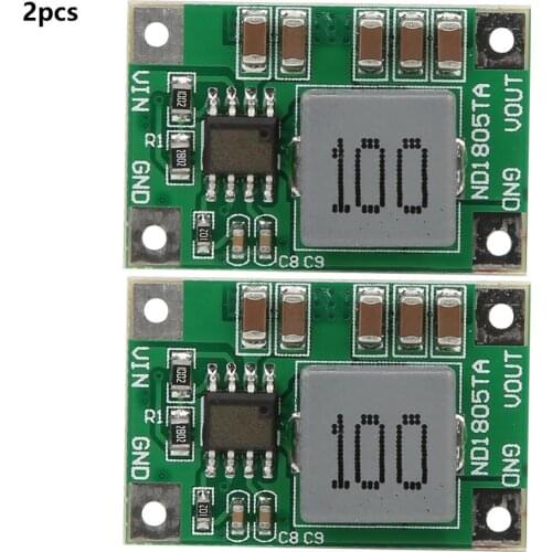 2 Pcs DC-DC Step-Down Module 5-18V to 3/3.3V/4.2V/5V/6V Motor Buck Converter ND1805TA