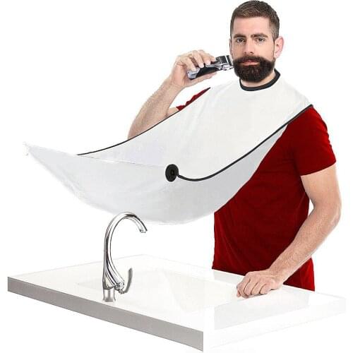 Waterproof Apron Man Hair Shave Beard Catcher Cloth Household Cleaning Protector Bathroom Male Beard Haircut Apron Razor Holder