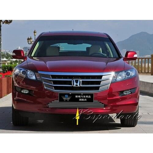 High Quality New Aluminum Alloy Bottom Front Center Racing Grill Grille Cover Trim For Honda Crosstour 2010 2011 2012