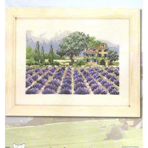 Gold Collection Lovely Counted Cross Stitch Kit Lavender Field Flower Countryside Country Farm