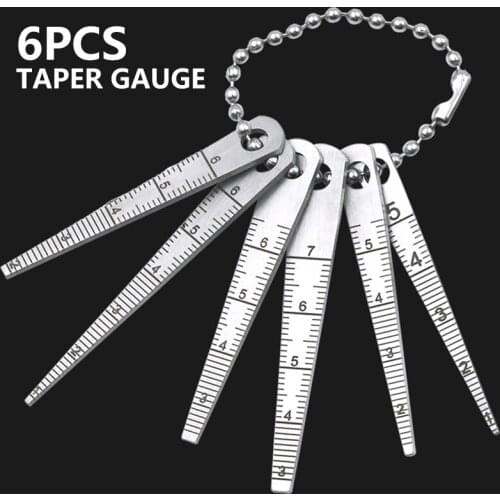 0-7mm Stainless Steel Taper Gauge Set Aperture Feeler Gap Ruler Weld Inspect Tool Suitable For Woodworking Hardware Measure Kit