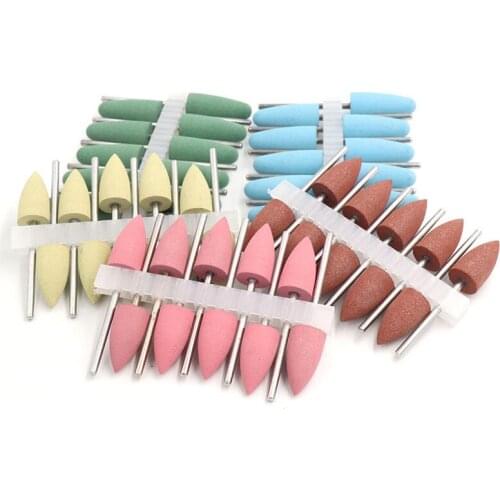 1pc 2.35mm Shank Dental Silicone Rubber Grinding Heads Teeth Polisher for Low-speed Machine Polishing Dental Tools Dentistry Lab