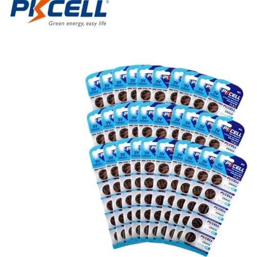 150PCS PKCELL 2032 battery CR 2032 DL2032 ECR2032 5004LC SB-T15 2032 EA2032C button batteries 3v lithium battery