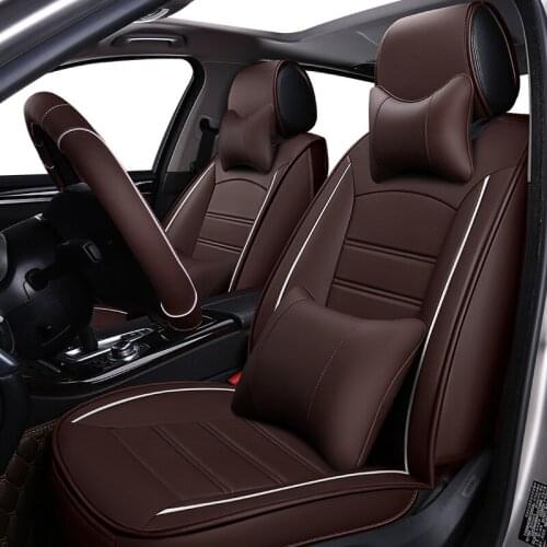 5D Wear-Resistant Leather Cushion Universal Car Seat Cover Excellent Leather Seat Covers