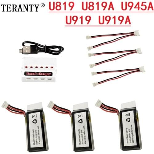 7.4V 350mAh Lipo Battery 402545 2S for U819 U819A U945A U919A RC Helicopter 3D Flip Drone RC Quadcopter Spare Parts With Charger