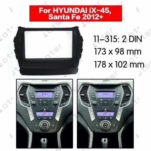 Stereo Panel Plate Surround Car Radio Fascia For HYUNDAI iX-45 Santa Fe 2012+ Dash Kit DVD Refitting Frame