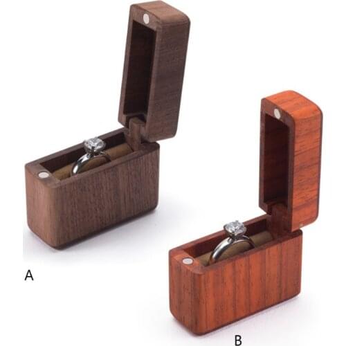 Wood Ring Bearer Box Wedding Engagement Ring Holder Box Jewelry Box Favor Gift