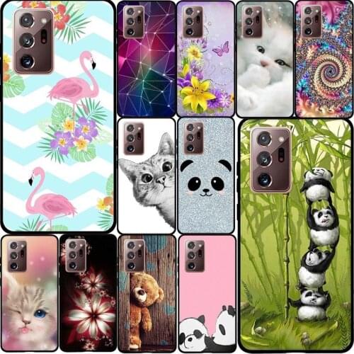 For Samsung Galaxy Note 20 Note20 Ultra Case Cover TPU Silicone Case For Samsung Note 20 Ultra 20ultra Cover Flowers Funda Shell