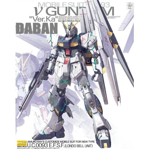 DABAN Japanese anime figures 1/100 MG Nu Ver.Ka RX-93 action figure plastic model kits toys with equipped