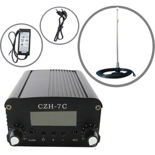 CZH-7C 7w FM stereo PLL transmitter+car antenna +Powersupply KIT