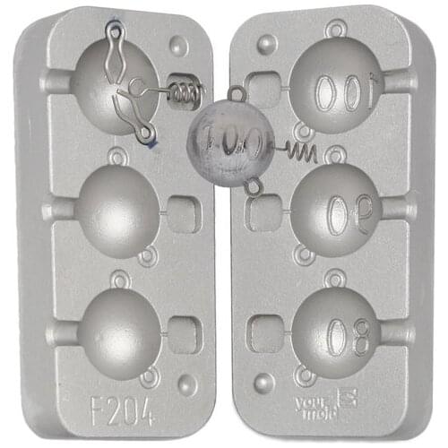 Mould Gr.80-90-100 F 204 N.10 lead fishing hooks and N. 5 Spiraline free gift