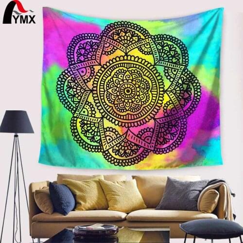 Indian Mandala Tapestry Women Beach Towel Floral Printing Polyester Yoga Mat Fashion Design Sofa Cover Mandala Ceiling Decor2017