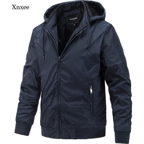 2021 Spring Autumn Coat Men Windbreaker Jacket Outdoor Military Jacket Solid Color Hooded Jacket Men Polyester Hoodie Clothing