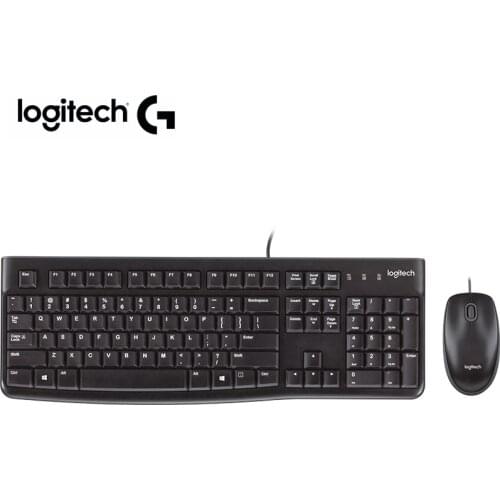Logitech mouse keyboard combos MK120 Wired simplicity desktop for pc gaming mouse gamer