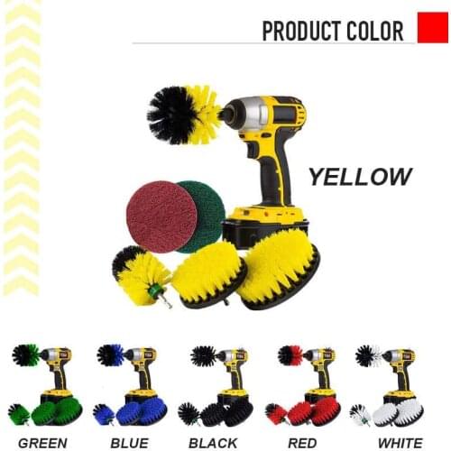 3/6pcs Drill Brush Cleaner Kit Power Scrubber for Cleaning Bathroom Bathtub Cleaning Brushes Scrub Drill Car Cleaning Tools