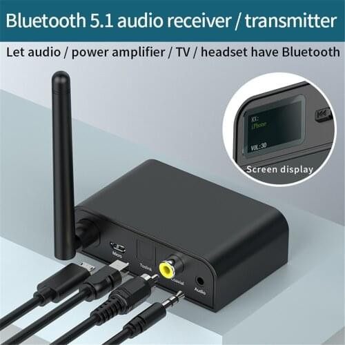 NFC Aptx LL HD Bluetooth 5.0 Audio Transmitter Receiver SPDIF 3.5mm AUX RCA Wireless Adapter for Car TV PC Pair 2 Headphones