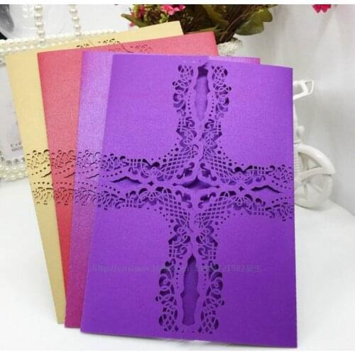 New Cross Invitation Cards For Wedding Mariage Baby Shower Party Invite Supplies Thank You Cards