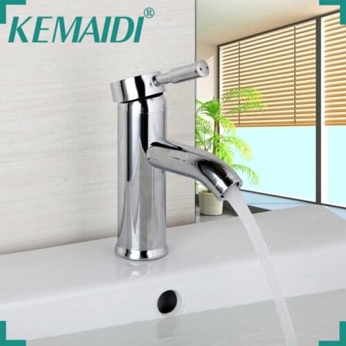 KEMAIDI Novetly Design Chrome Polished Deck Mounted Mixer Single Handle Pull Down Hot&Cold Water Excellent Kitchen Basin Faucet