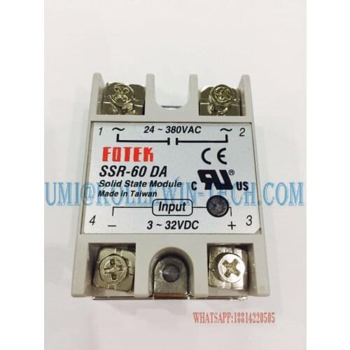 SSR-60 DA, Solid State Relay SSR 60DA 60A 3-32VDC/24-380VAC SSR-60DA