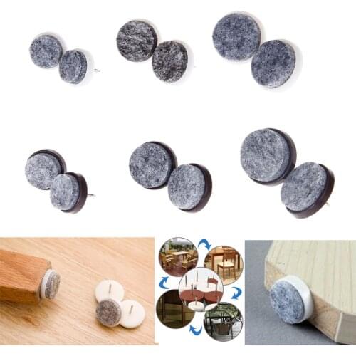 Dophee Felt Nail Protectors Furniture Table Chair Feet Legs Glides Skid Tile Felt Pad Floor Nail Protector 20mm/24mm/28mm 20Pcs