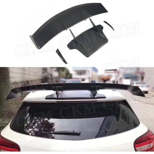 A Class Carbon Fiber Racing Rear Roof Spoiler Tail Wings For Benz W176 A180 A200 A260 A45 AMG Spoiler 2013-2017 V Style