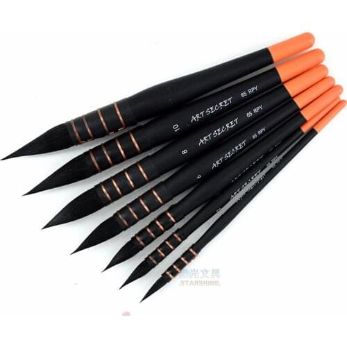 1pc Art Paint Watercolor Brush Artistic Supplies Painting Drawing Wooden Handle Squirrel Hair Brushes for Acrylic Painting