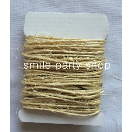 10cards/lot(total 100yards) 100% natural 1.5mm twisted sisal rope, sisal twine cords used in home, graden packing