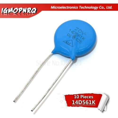 10pcs varistor 14D561K 560V piezoresistor 14D561